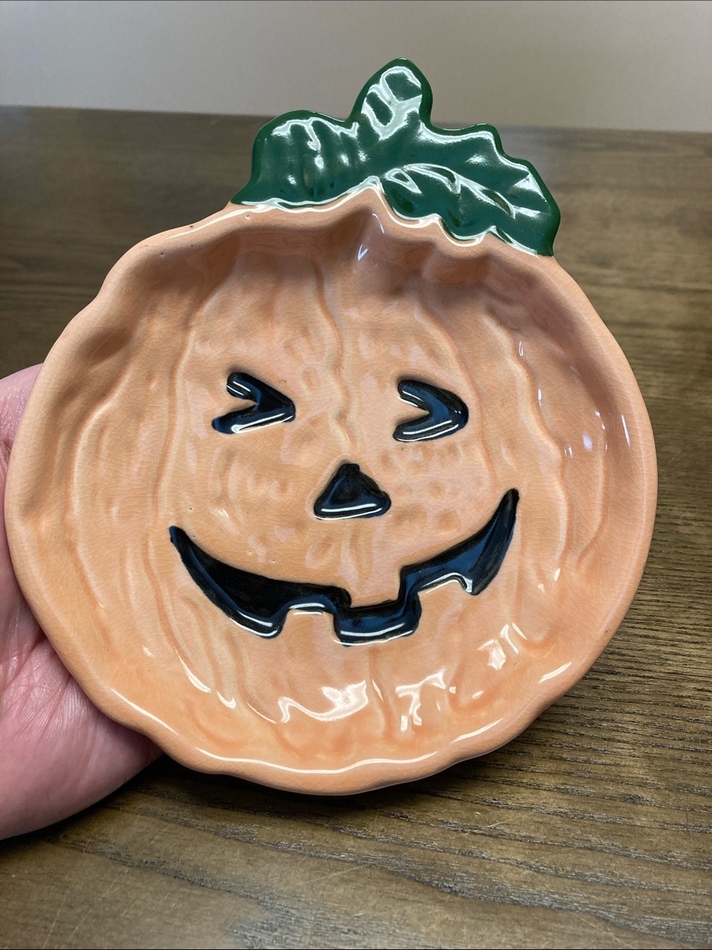 Vintage 1998 Pumpkin Ceramic Candy Dish